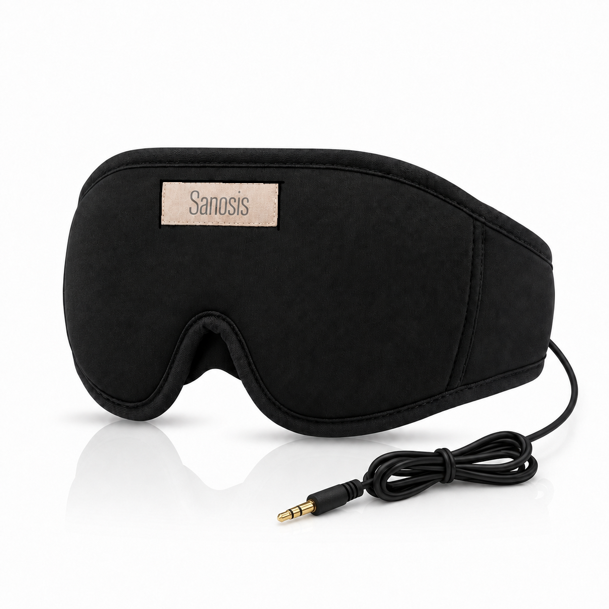 NEW Sanosis Explorer - Wired Enhanced Audio Mask Headphones, Bamboo Cotton, 100% Blackout, 3D Eye Comfort