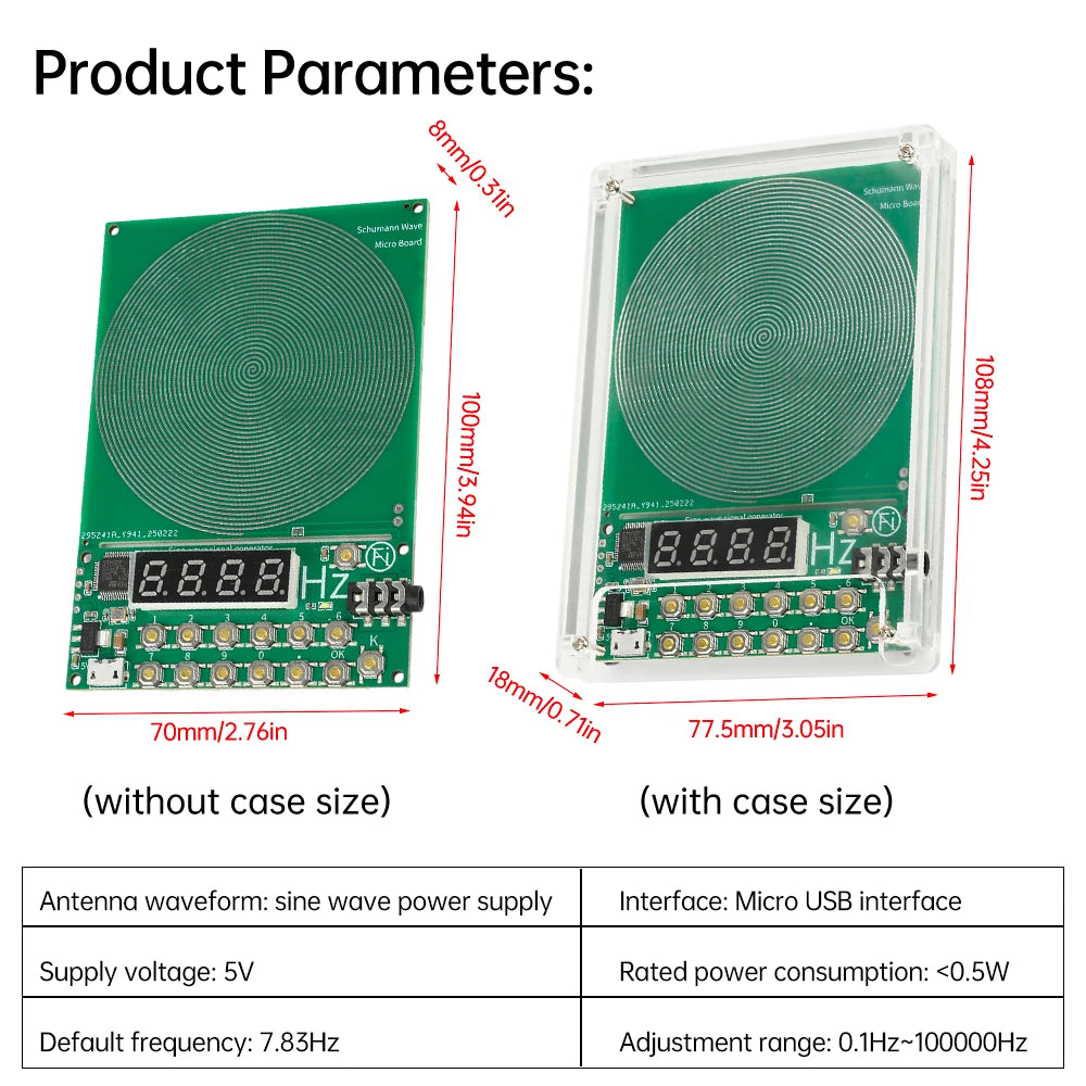 Adjustable Frequency Schumann Wave Generator (0.1Hz–100,000Hz)