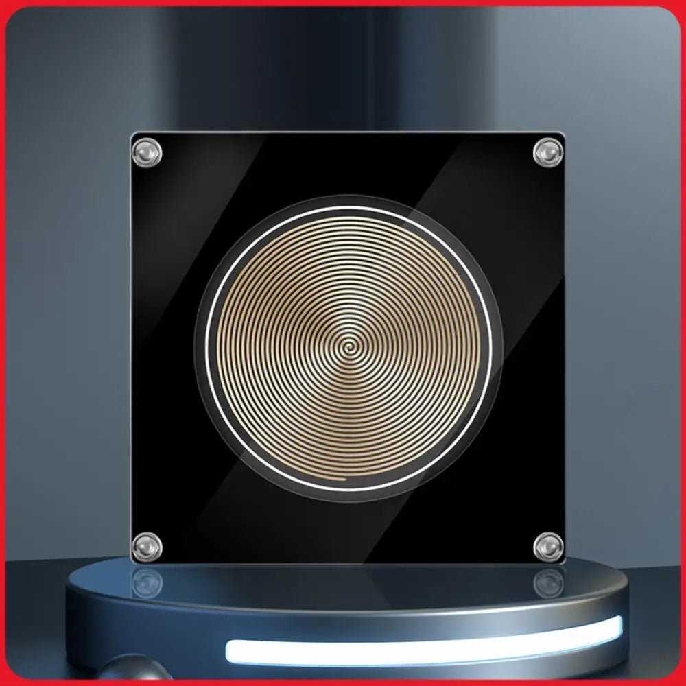 Speaker driver unit with circular pattern on a black background